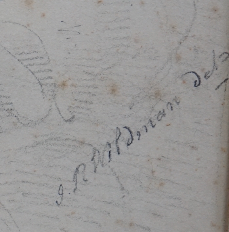 John Robert Wildman (fl.1823-1839) Family portraits of young girls, pencil and sanguine chalk on paper (6) each signed, each, 46 x 39cm